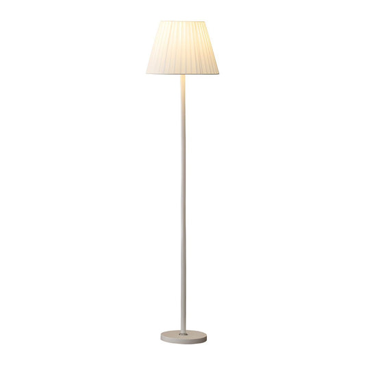 Minimalist Modern Floor Lamp – Elegant Standing Lamp with Pleated Shade (Warm White)