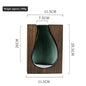 Bell shaped Glass insert Vase with wooden frame