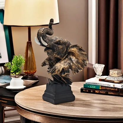 Majestic Elephant Head Sculpture