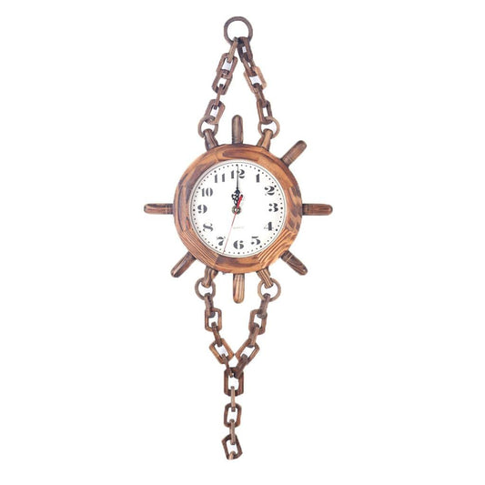 Nautical Pirate Ship’s Wheel Wall Clock.
