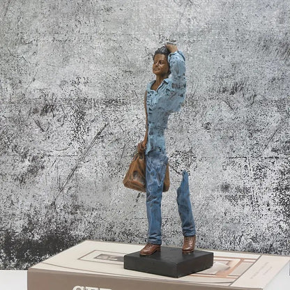 Vintage Traveler Sculpture