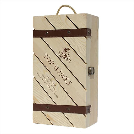 Wooden Wine Gift Box – Two Bottle Holder