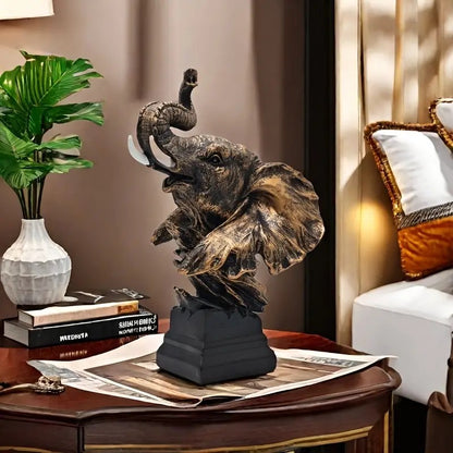 Majestic Elephant Head Sculpture