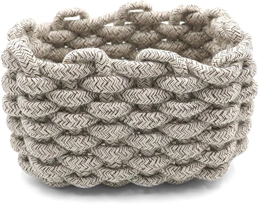 Chunky Woven Rope Storage Basket - 2 Basket Set