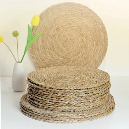 Handwoven Natural Seagrass Placemats - Set of 4