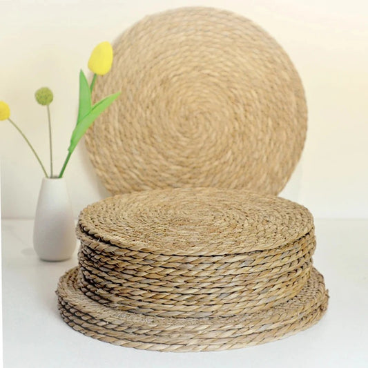 Handwoven Natural Seagrass Placemats - Set of 4