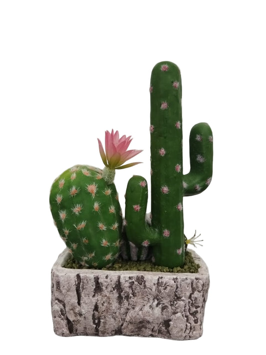 Artificial Cactus Arrangement Planter
