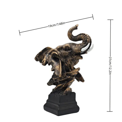 Majestic Elephant Head Sculpture
