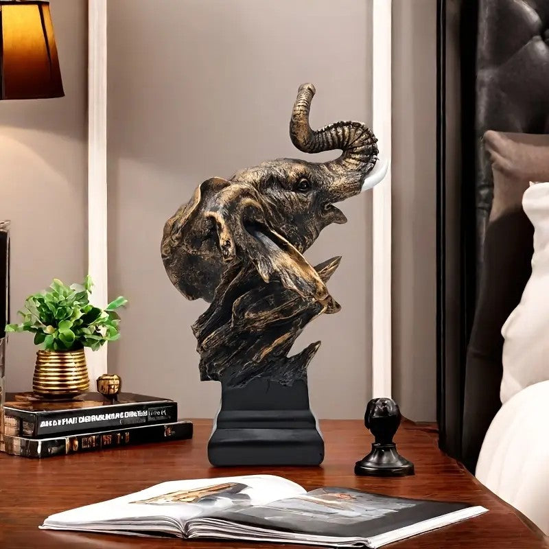 Majestic Elephant Head Sculpture
