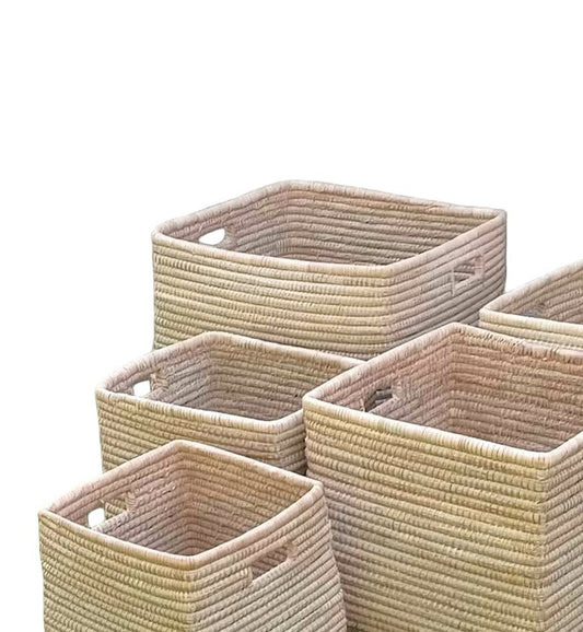 Square Boho style basket